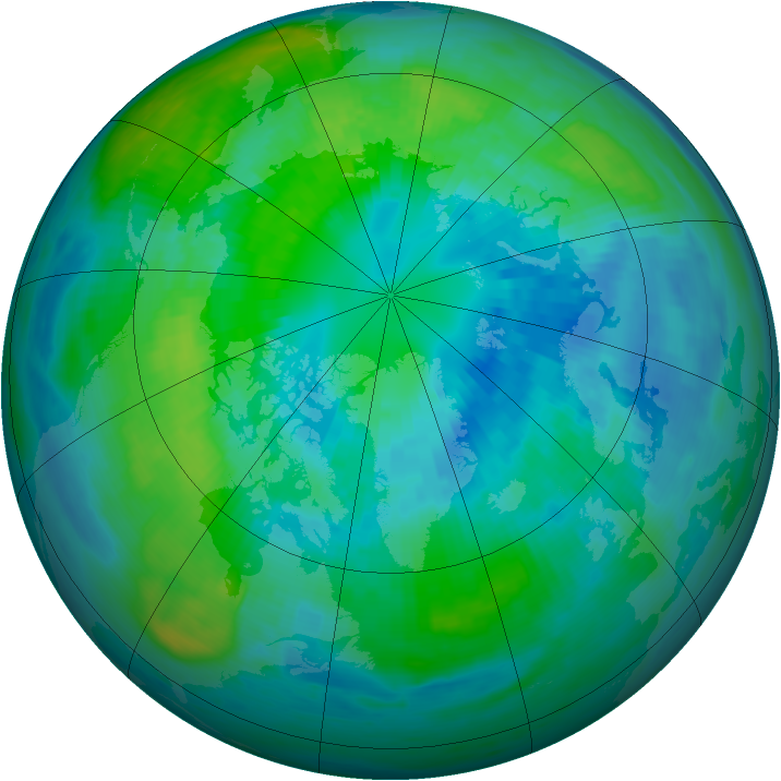 Arctic ozone map for 05 October 1985
